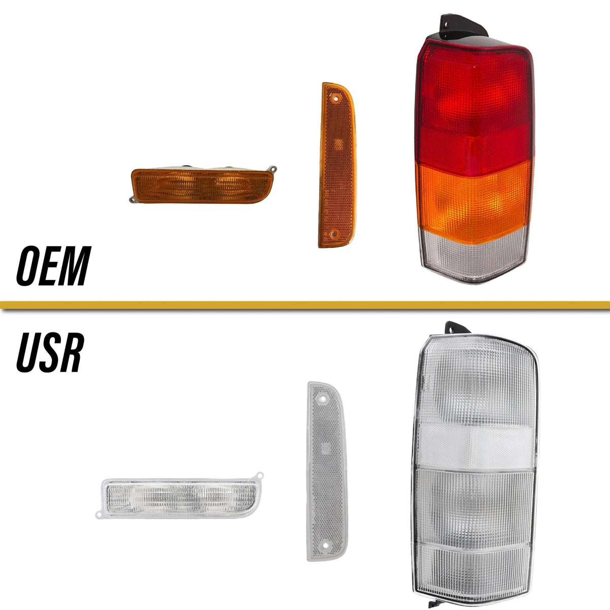 1997-2001 Jeep Cherokee Xj Tail Lights Bumper Corner 6pc Combo Made By Depo