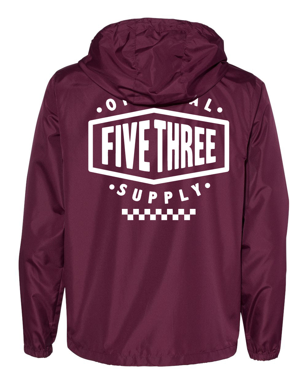 Checkered Windbreaker - Maroon