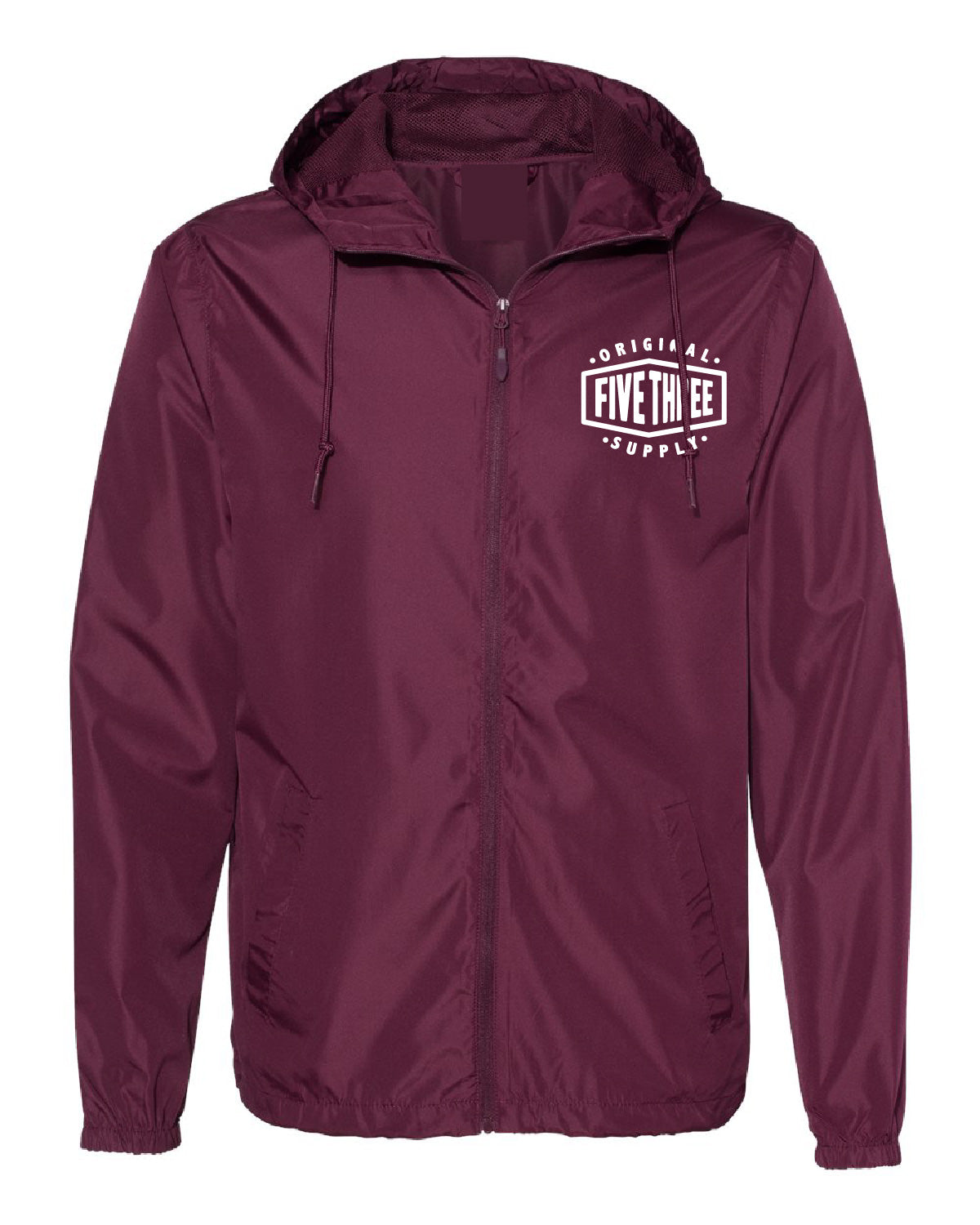 Checkered Windbreaker - Maroon