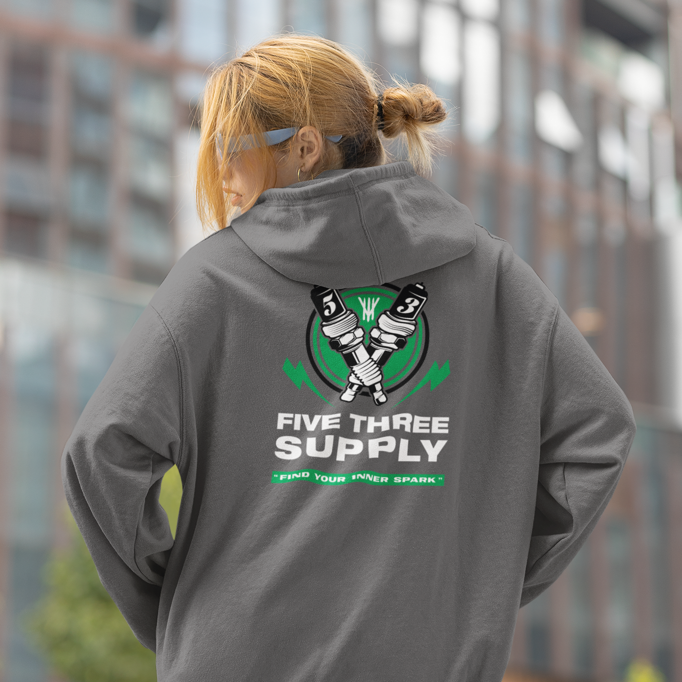 Spark Plug Hoodie - Grey