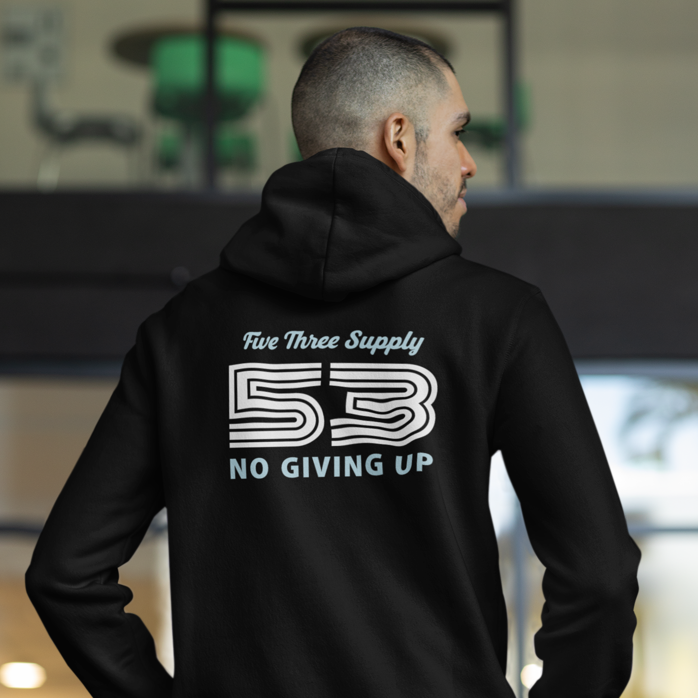 No Giving Up Hoodie - Black