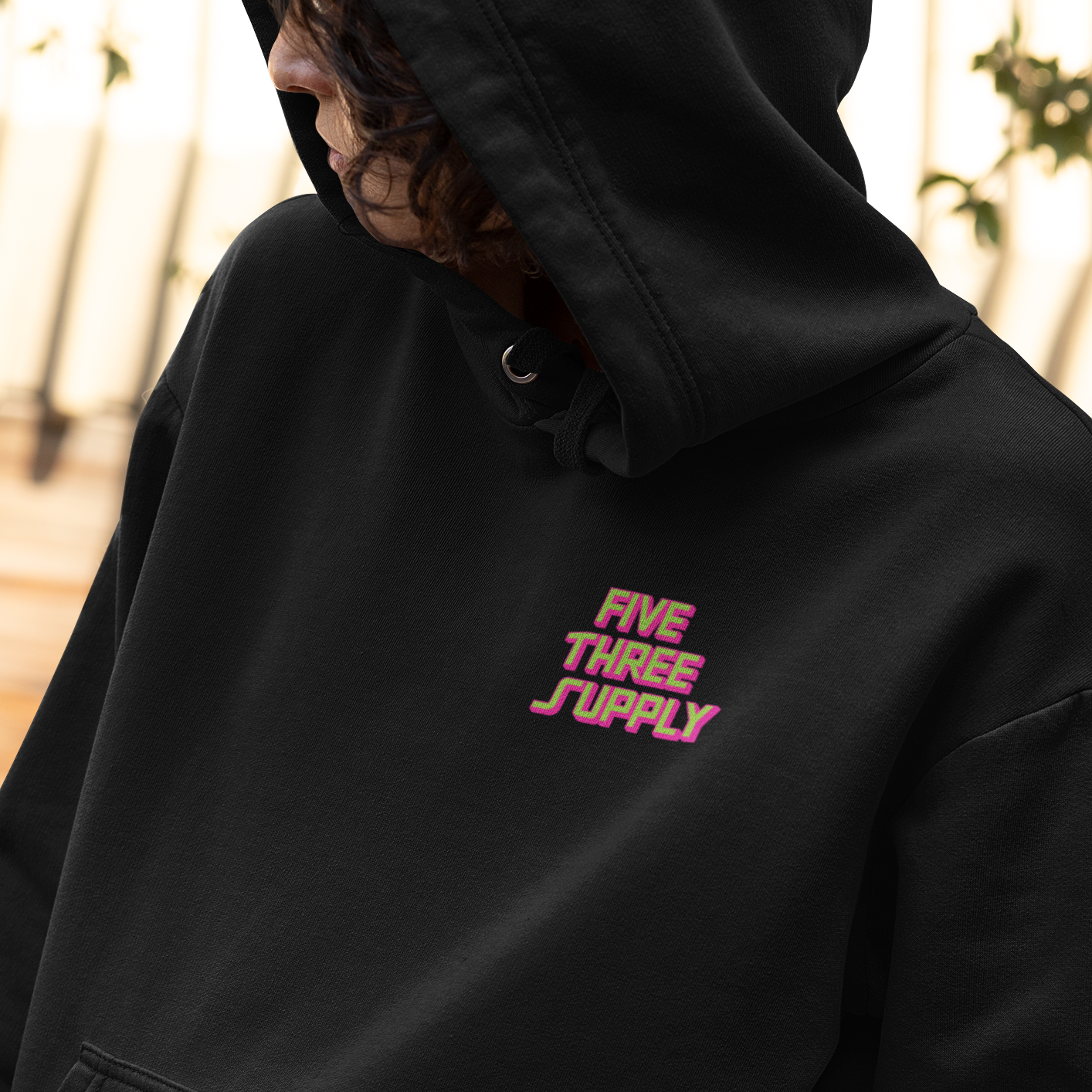 Retro Tire Hoodie - Black