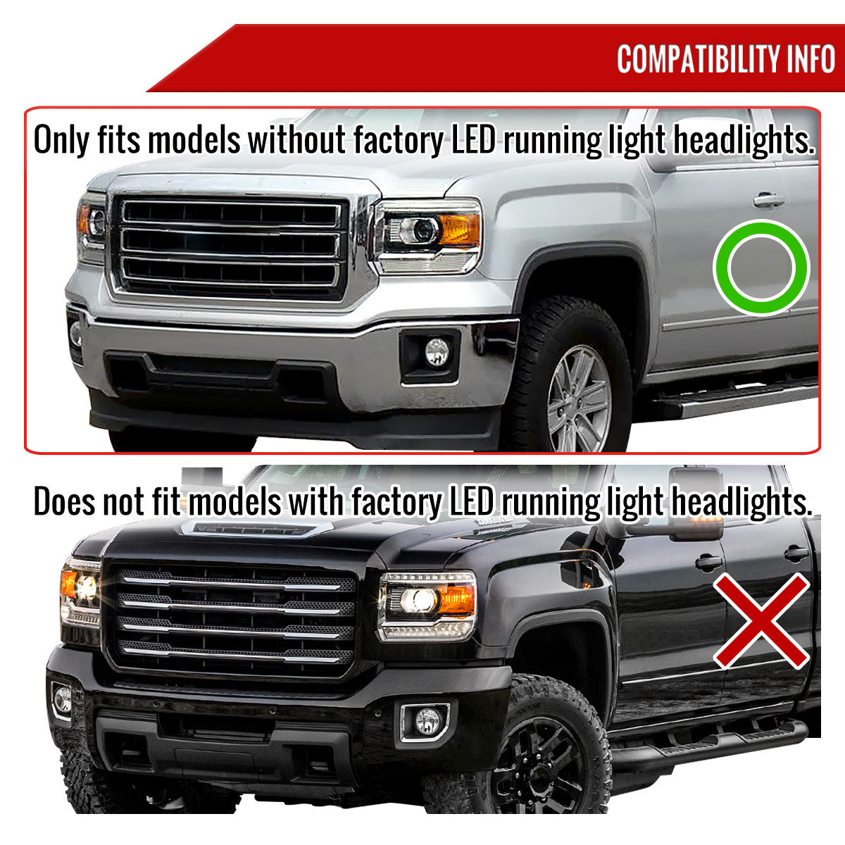 NTXGlow RGB headlights (14 - 19 GMC Sierra 1500 / 2500 / 3500)