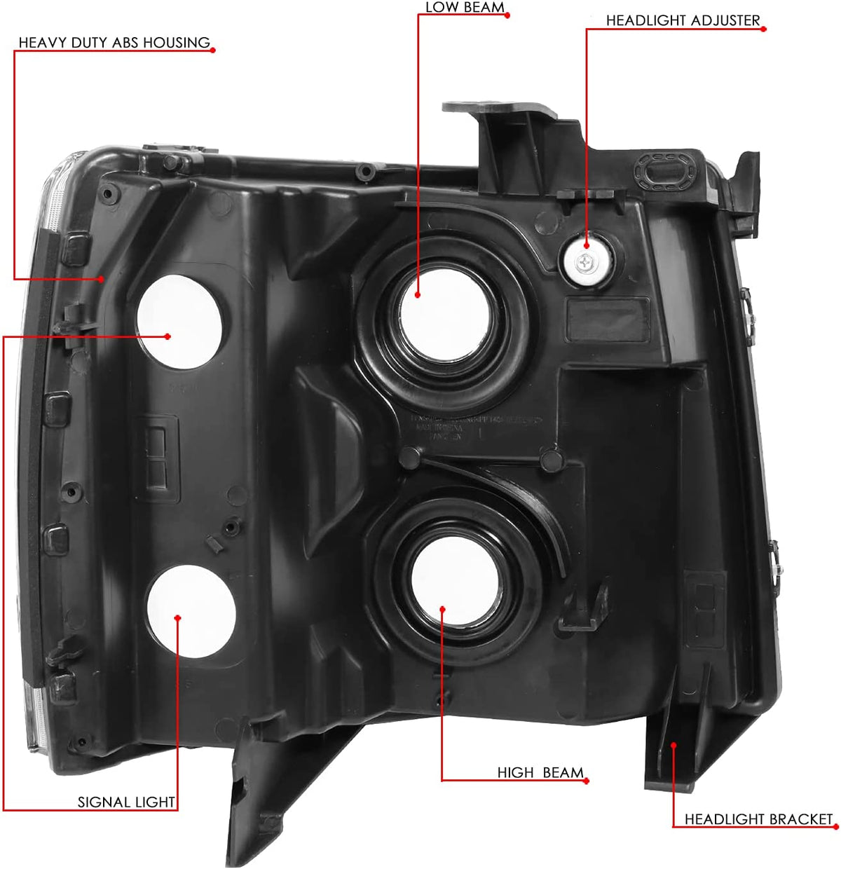2007-2013 Chevrolet Silverado Headlights – Black or Smoked Housing, Pair