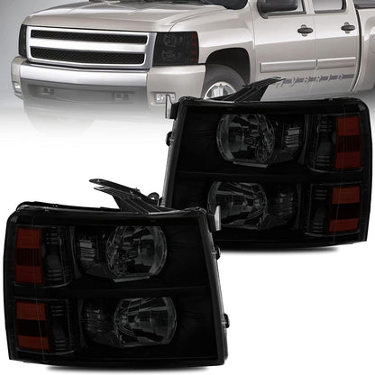 2003-2006 Chevy Silverado & Avalanche Headlight & Bumper Light Assembly Set