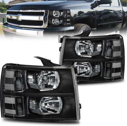 2003-2006 Chevy Silverado & Avalanche Headlight & Bumper Light Assembly Set