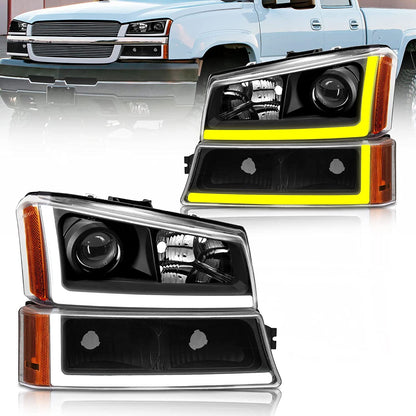2003-2006 Chevrolet Silverado 1500 / 2500 / 3500 & Avalanche Headlights – Pair