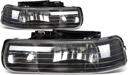 1999-2002 Chevrolet Silverado / 2000-2006 Tahoe & Suburban 4-Piece Headlight & Bumper Light Set