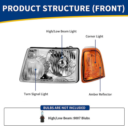 2001-2011 Ford Ranger LED DRL Headlights – Pair