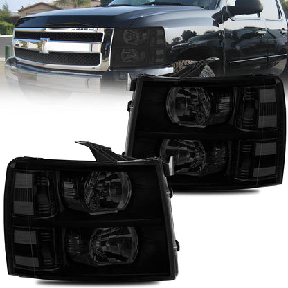 2003-2006 Chevy Silverado & Avalanche Headlight & Bumper Light Assembly Set