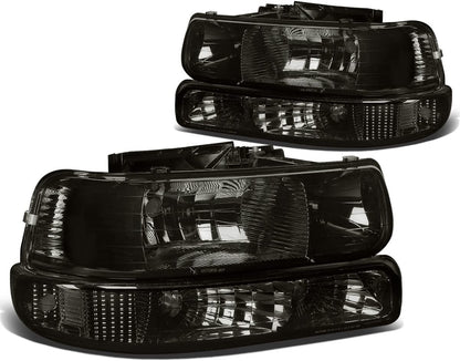 1999-2002 Chevrolet Silverado / 2000-2006 Tahoe & Suburban 4-Piece Headlight & Bumper Light Set