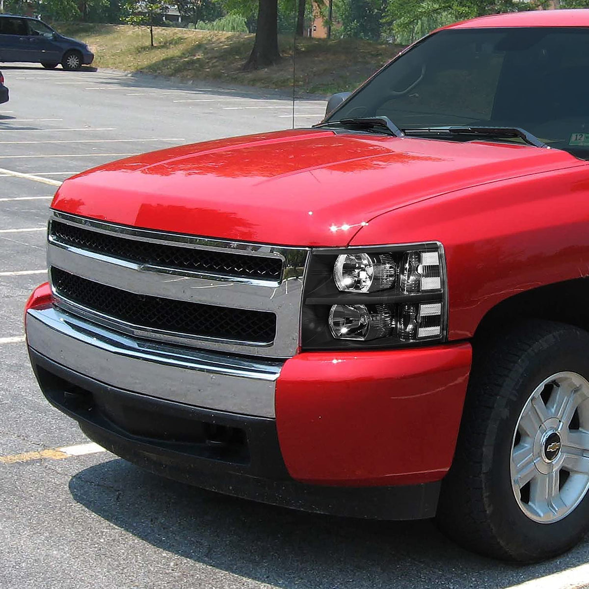 2007-2013 Chevrolet Silverado Headlights – Black or Smoked Housing, Pair