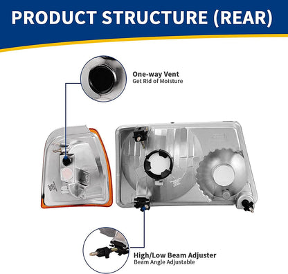 2001-2011 Ford Ranger LED DRL Headlights – Pair