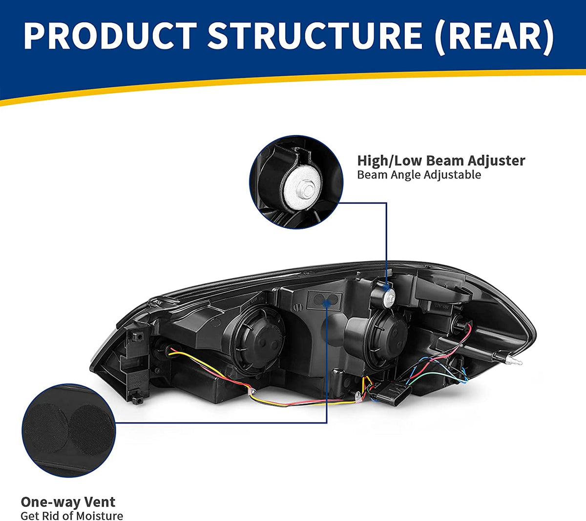 Autosaver88 Headlight Assembly Compatible With 2006-2013 Chevy Impala 06 07 Monte Carlo Replacement Headlamp Black Housing Amber Reflector Clear Lens A Oe