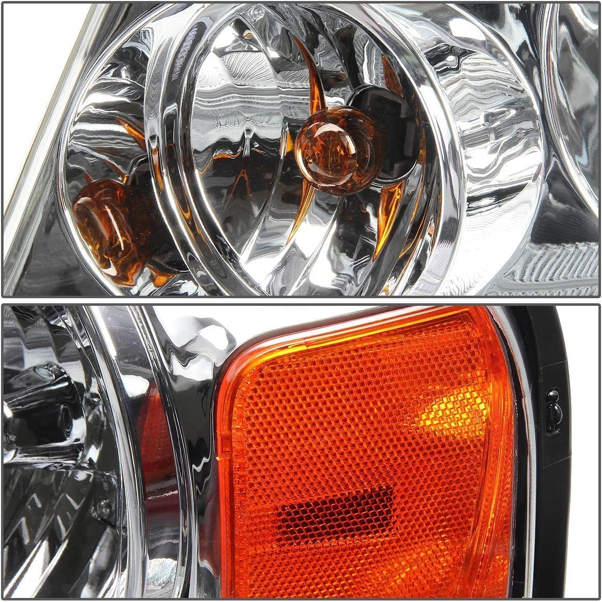 Dna Motoring Hlohf1504cham Headlight Assembly Driver And Passenger Side