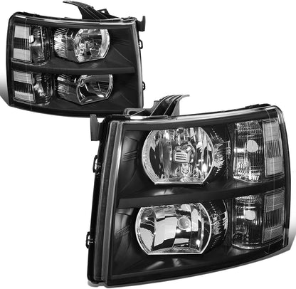 2007-2013 Chevrolet Silverado Headlights – Black or Smoked Housing, Pair