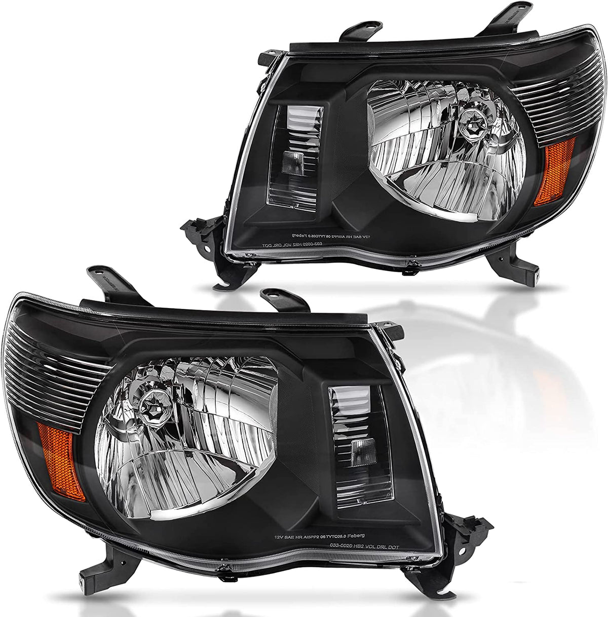 2005-2011 Toyota Tacoma Headlights – Pair, Chrome or Black Housing
