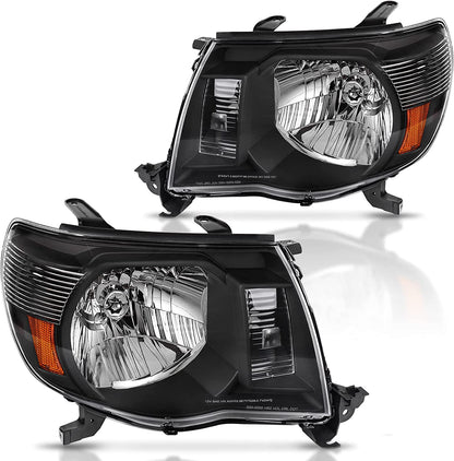 2005-2011 Toyota Tacoma Headlights – Pair, Chrome or Black Housing