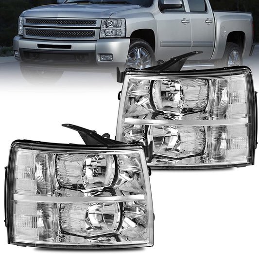 2003-2006 Chevy Silverado & Avalanche Headlight & Bumper Light Assembly Set