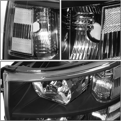 2007-2013 Chevrolet Silverado Headlights – Black or Smoked Housing, Pair