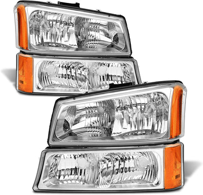 2003-2006 Chevrolet Silverado 1500 / 2500 / 3500 & Avalanche Headlights – Pair