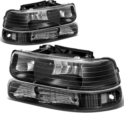1999-2002 Chevrolet Silverado / 2000-2006 Tahoe & Suburban 4-Piece Headlight & Bumper Light Set