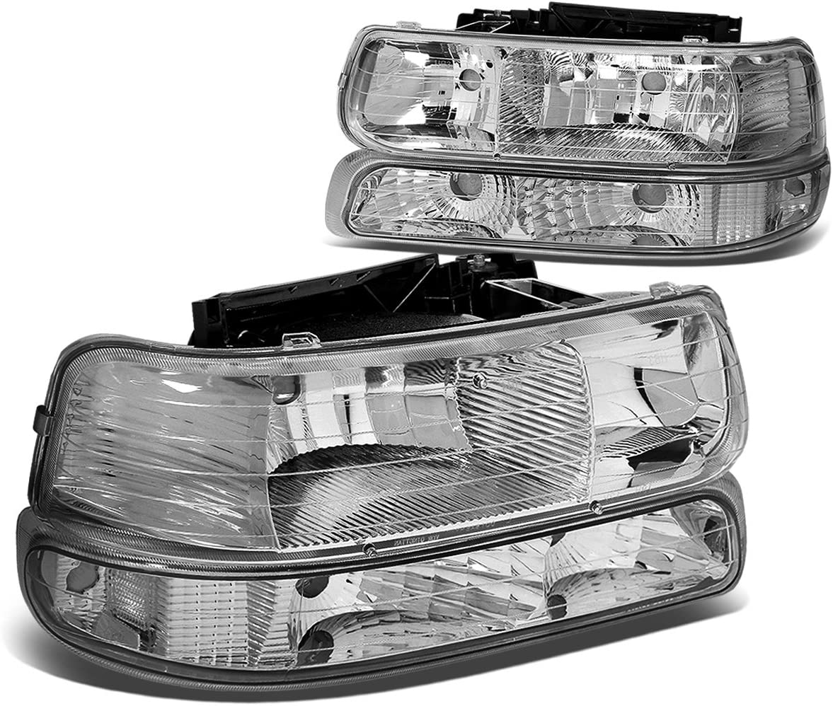 1999-2002 Chevrolet Silverado / 2000-2006 Tahoe & Suburban 4-Piece Headlight & Bumper Light Set