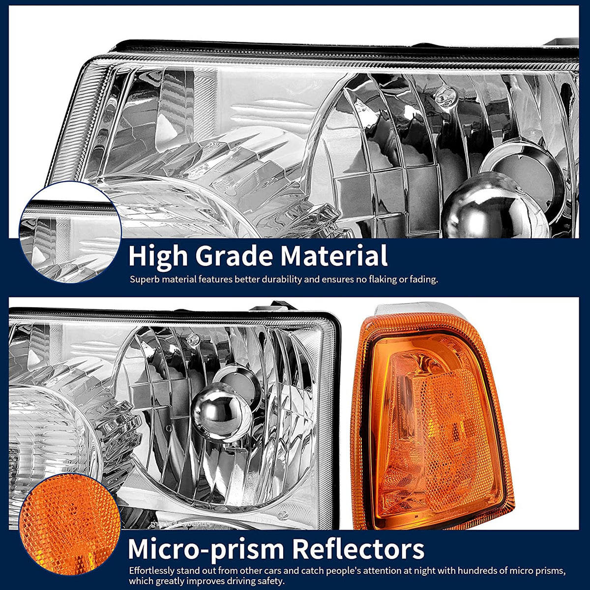 2001-2011 Ford Ranger LED DRL Headlights – Pair