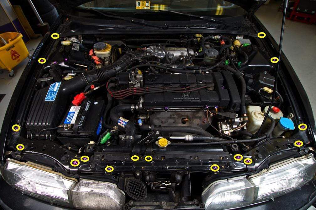 Acura Integra DA (1989-1993) Titanium Partial Engine Bay Kit