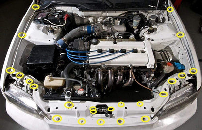 Honda Civic EG (1992-1995) Titanium Partial Engine Bay Kit