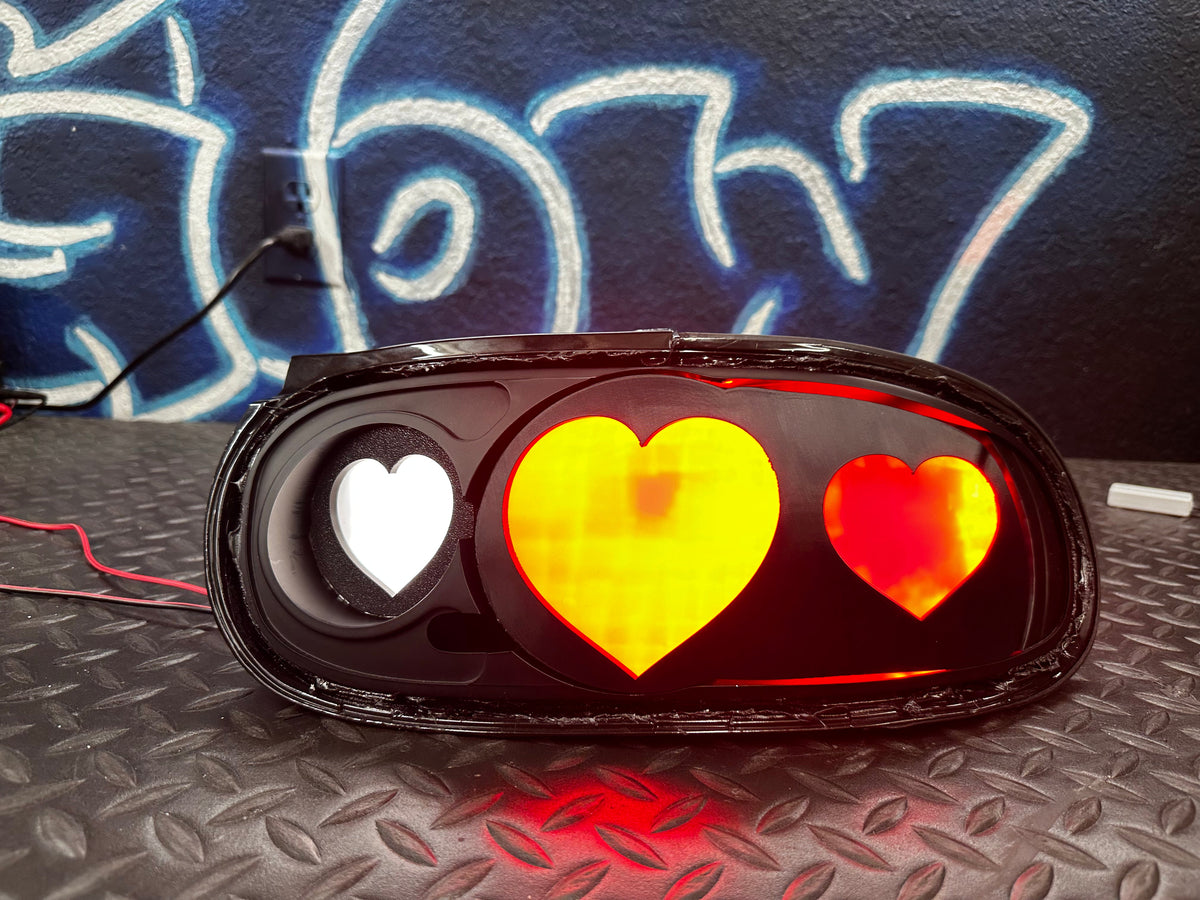 NTXGlow Diffused Heart Tail Lights (1990–1997 NA Mazda Miata)