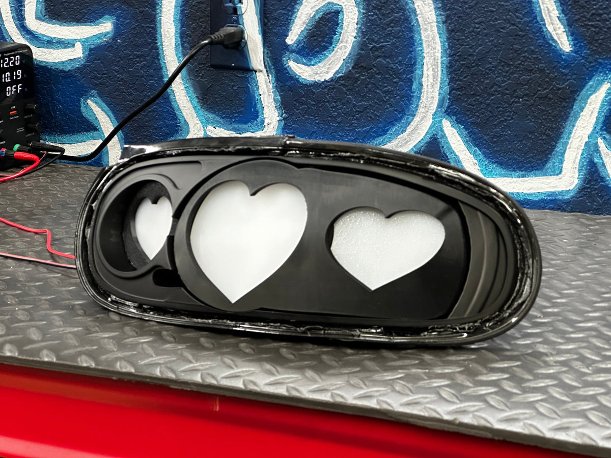 NTXGlow Diffused Heart Tail Lights (1990–1997 NA Mazda Miata)