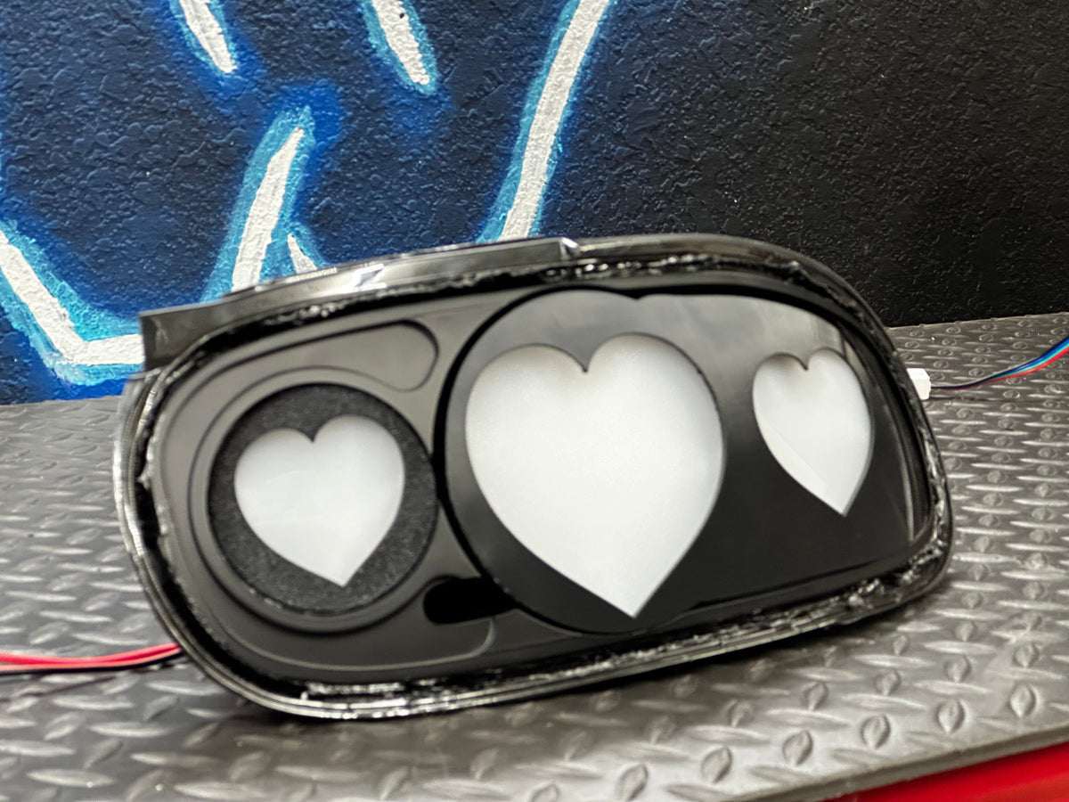 NTXGlow Diffused Heart Tail Lights (1990–1997 NA Mazda Miata)