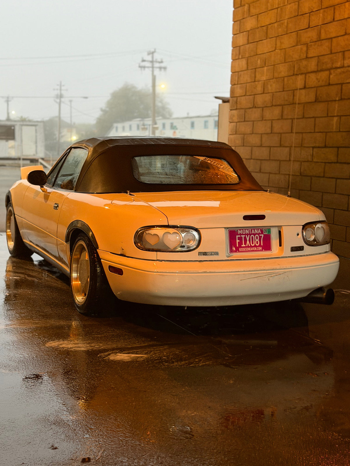 NTXGlow CLEAR Diffused Heart Tail Lights (1990-1997 Na Mazda Miata)