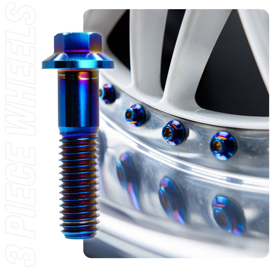 M7 × 32mm Titanium 3-Piece Wheel Assembly Hardware
