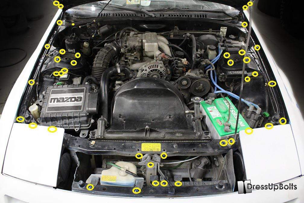 Mazda RX-7 FC/FC3S (1986-1991) Titanium Engine Bay Kit