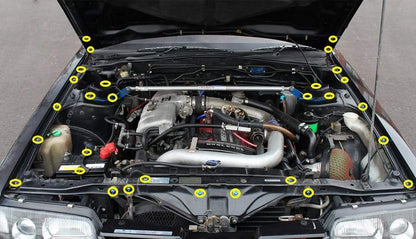 Titanium Hardware Engine Bay Kit - Nissan Skyline GTS-R (R31)