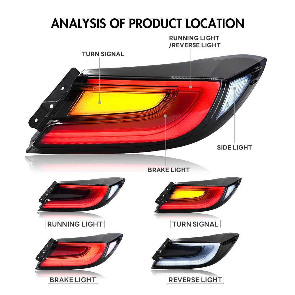 NTXGlow OEM Clear Style LED Tail Lights (2022–2025 Toyota GR86 / Subaru BRZ) - invoke concepts