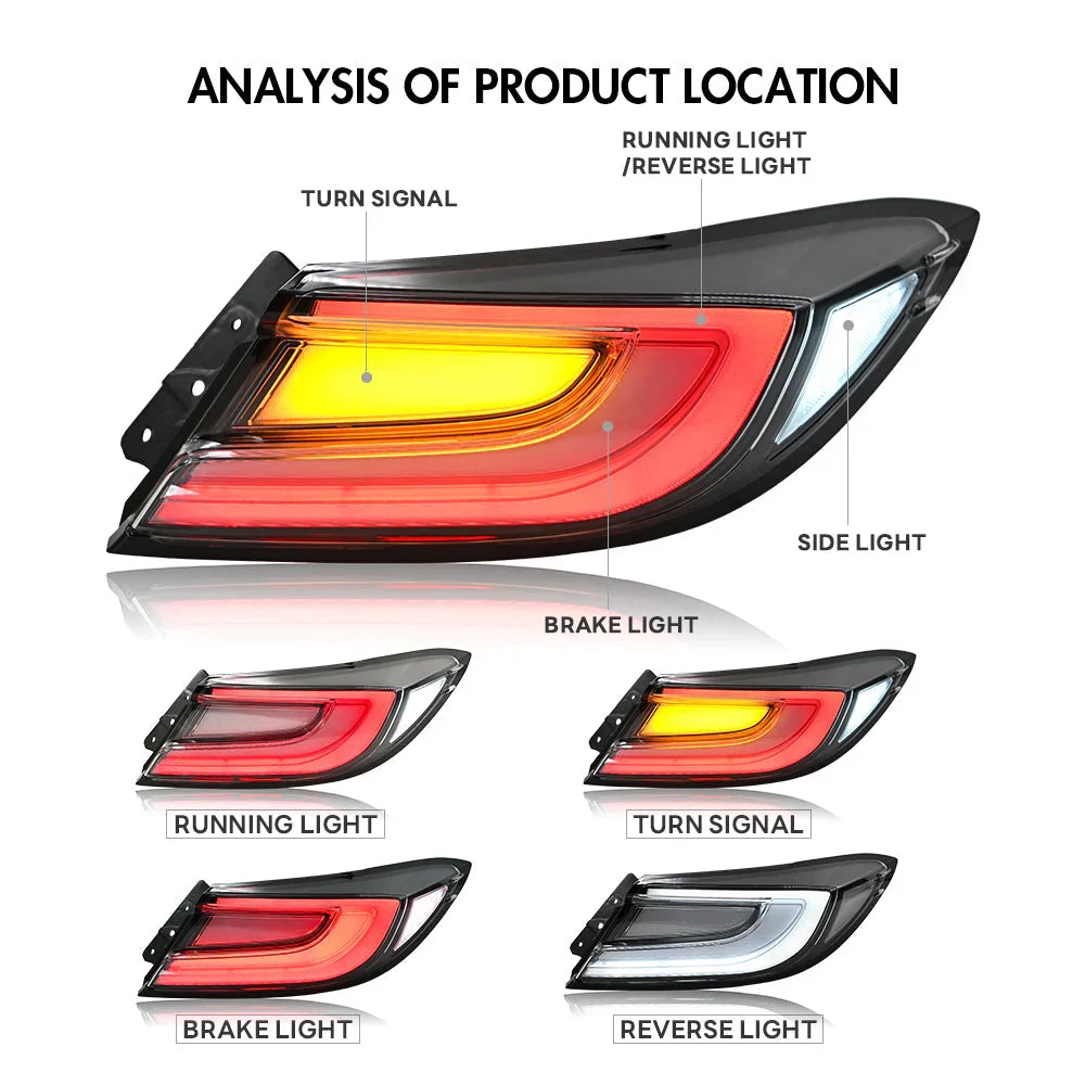 NTXGlow OEM Clear Style LED Tail Lights (2022–2025 Toyota GR86 / Subaru BRZ) - invoke concepts