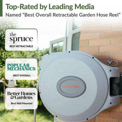 Retractable Garden Hose Reel-5/8 in-65ft
