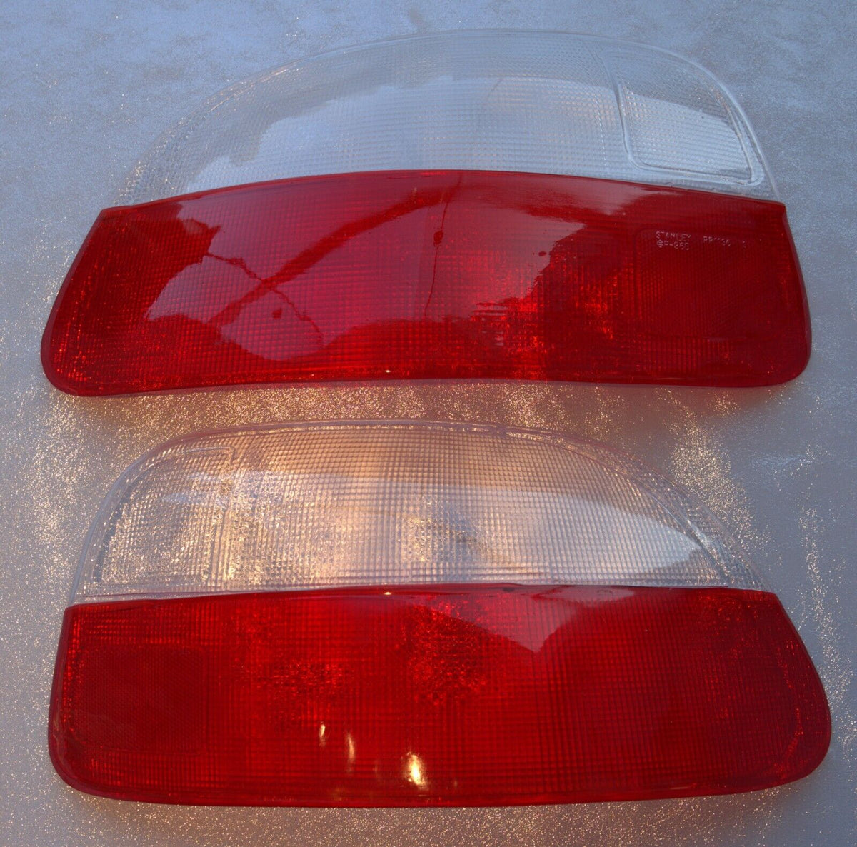 1993–1997 Honda Del Sol Red/Clear Tail Light Lenses