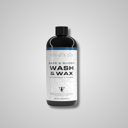 BLK TIE Safe and Sudsy car wash and wax shampoo bottle