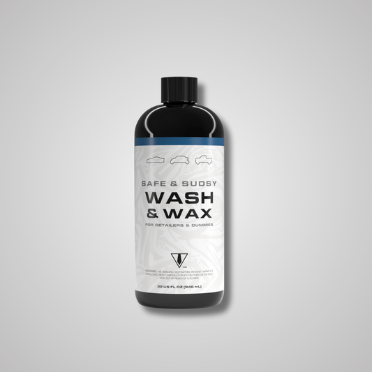 BLK TIE Safe and Sudsy car wash and wax shampoo bottle